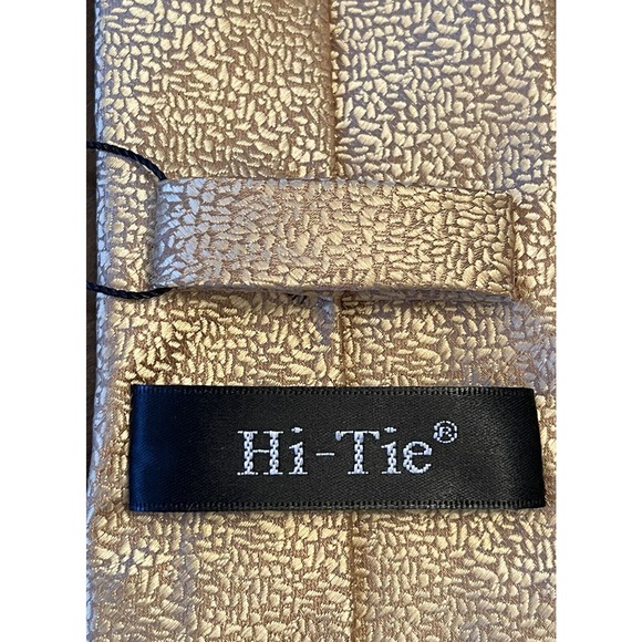 Hi Tie, Gold, Hand Made, 100% Silk, Men’s Neck Tie - Picture 8 of 11